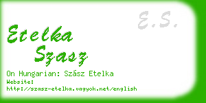 etelka szasz business card