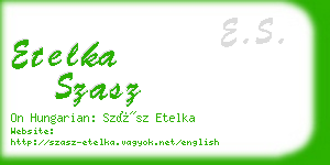 etelka szasz business card